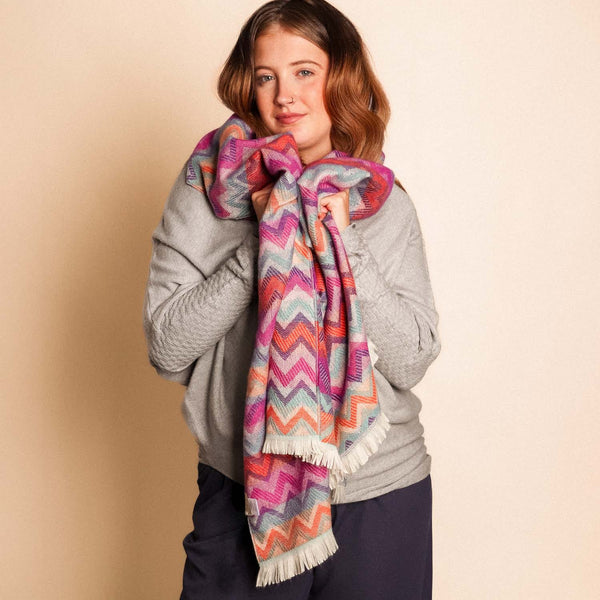 Zelly Scarf Winter Weight Zig Zag in 3 different colours