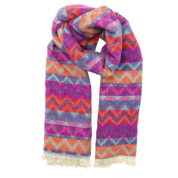 Zelly Scarf Winter Weight Zig Zag in 3 different colours