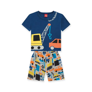Kyly Boy's Set T-shirt + Bermuda 112649 Traffic Royal