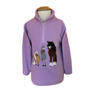 Ramblers Zip Neck Fleece Dozy Mares Lilac