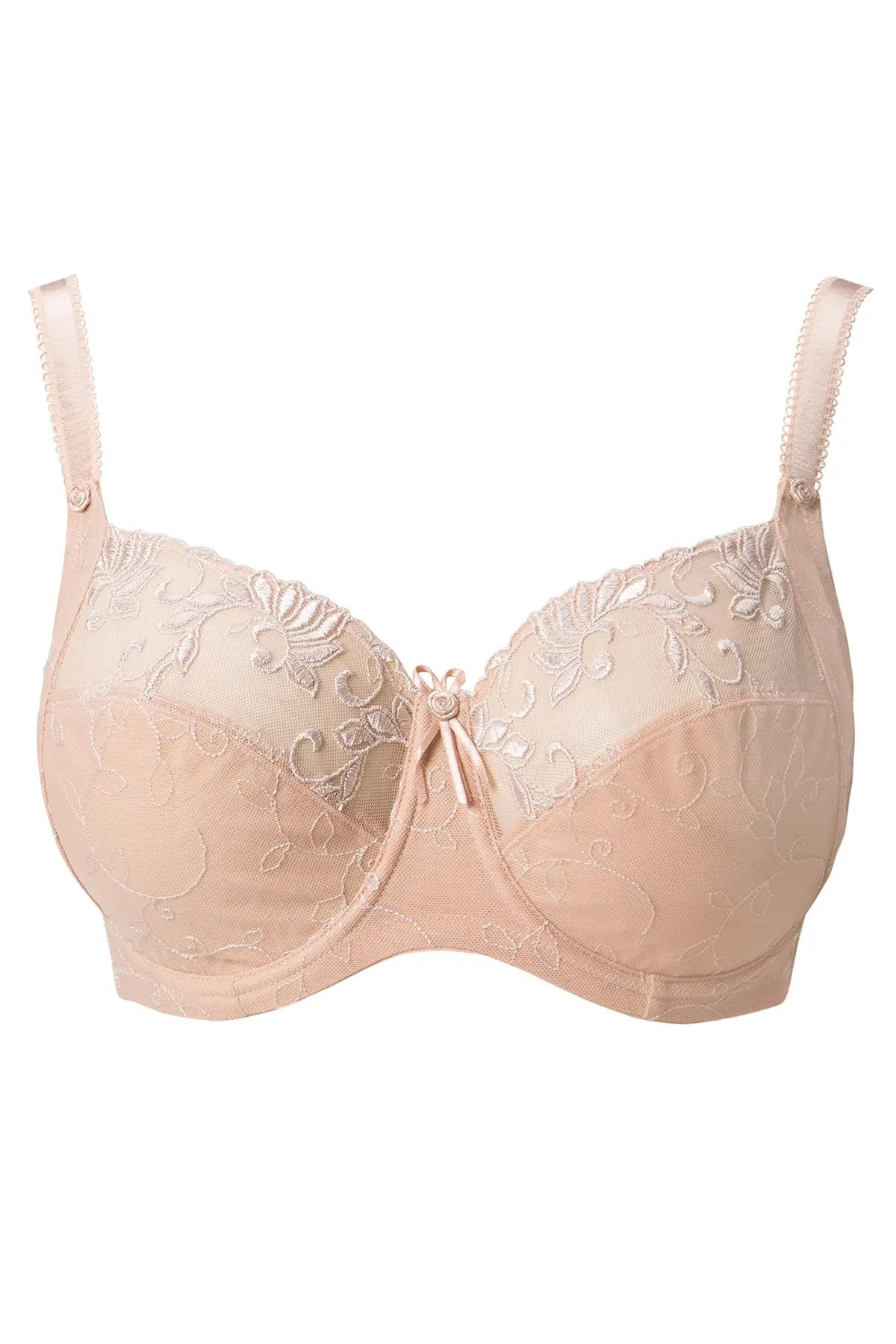 Pour Moi Imogen Rose Embroidered Underwired Bra  Latte