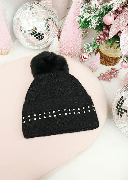 MM Sweet Ladies Sparkly Crystal Bobble Hat H-29220
