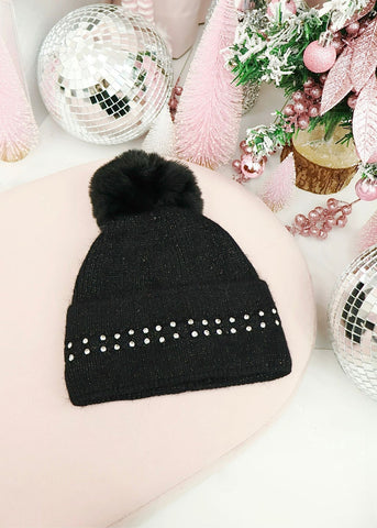 MM Sweet Ladies Sparkly Crystal Bobble Hat H-29220