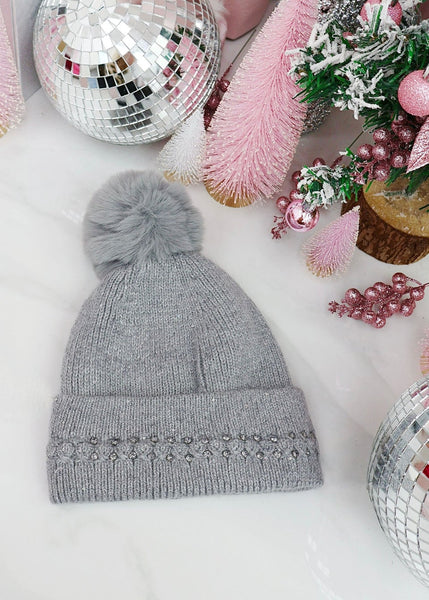 MM Sweet Ladies Sparkly Crystal Bobble Hat H-29220