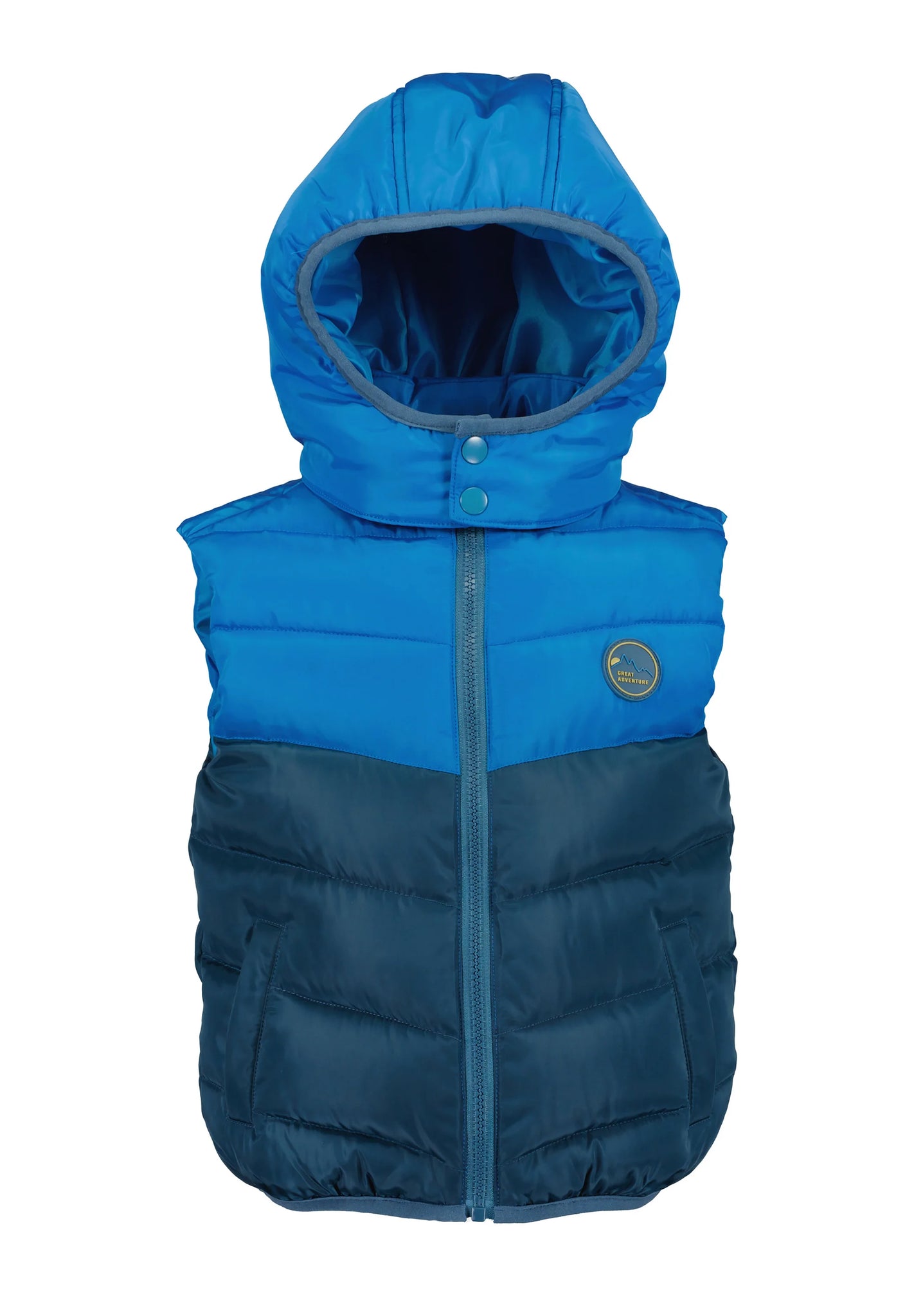 Blue Seven Boys' Full Zip Gilet 897003-6581 Block Colour Print Cyan