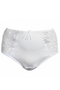 Pour Moi Imogen Rose Embroidered Brief - White