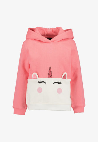 Blue Seven Girls' Long Sleeve Hoodie Unicorn 764700 Pink