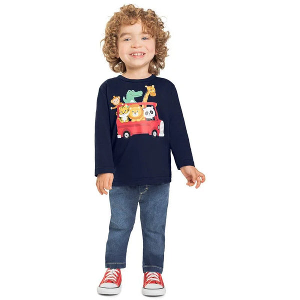 Kyly Baby Boys' Long Sleeve Tshirt and Pants Set 208019 Red