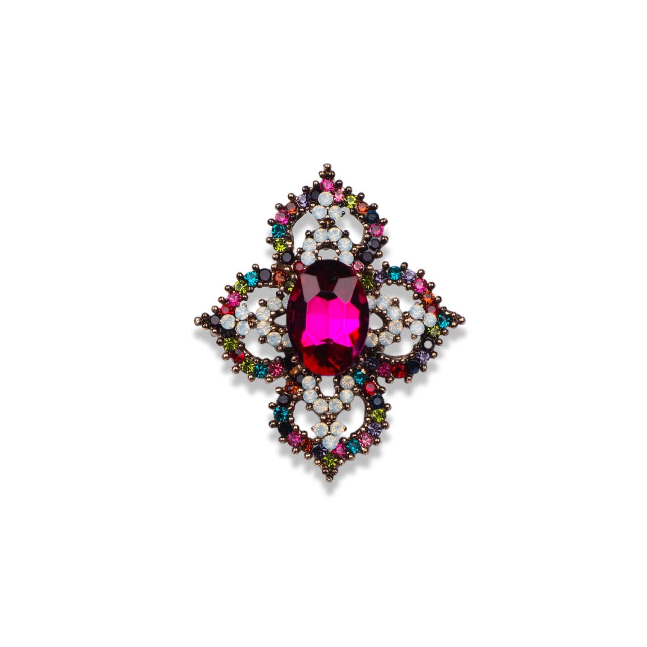 Zelly Ladies Bejewelled Pin Brooch Art Deco Style 2128921