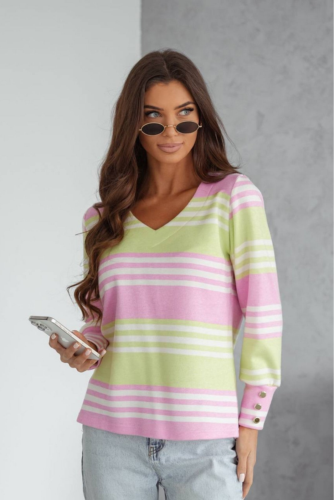 EMI Collection Ladies Loose Fit Top EM18593 Pink Lime