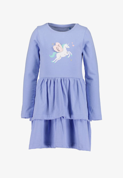 Blue Seven Girls'  Casual Dress Flying Unicorn 773707-4644 Purple