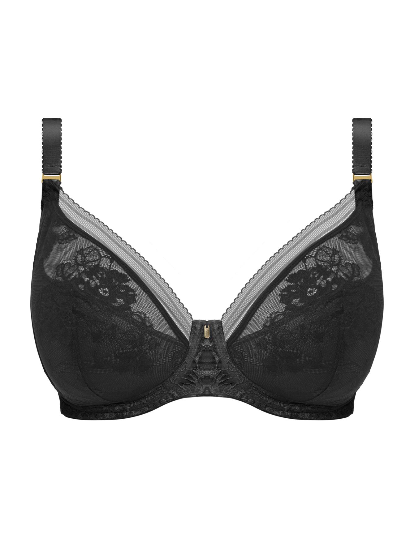 Fantasie Fusion Lace Underwired Padded Plunge Bra FL102314 Black