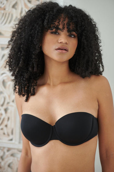 Pour Moi Definitions Push Up Strapless Bra - Black