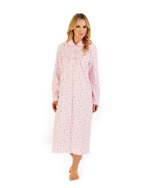 slenderella  ladies  flanlette  nightdress