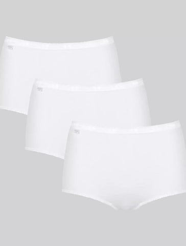 Sloggi Basic+ Maxi Womens Briefs 3 Pack White