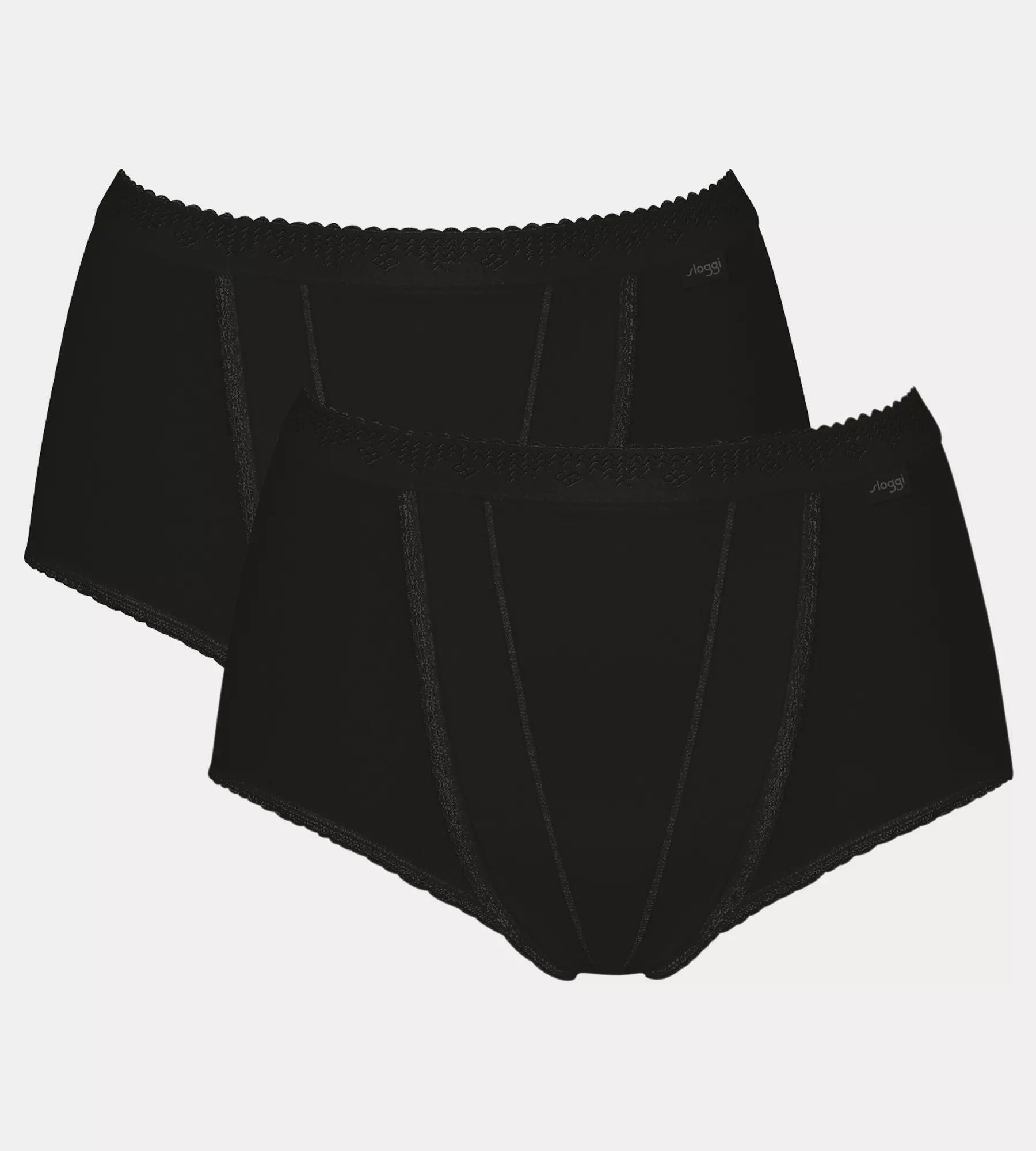 Sloggi Control Ladies Maxi 2 Pack Black