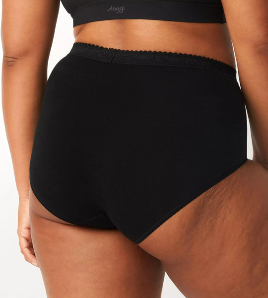 Sloggi Control Ladies Maxi 2 Pack Black