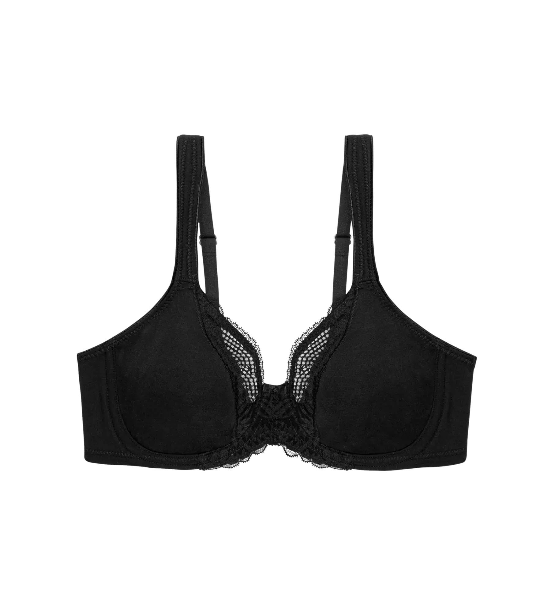 TRIUMPH  MODERN LACE+COTTON Wired Bra Black