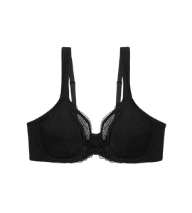 TRIUMPH  MODERN LACE+COTTON Wired Bra Black