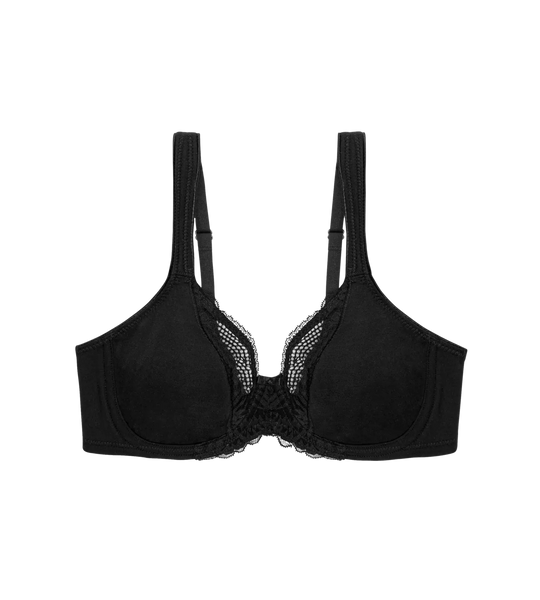 TRIUMPH  MODERN LACE+COTTON Wired Bra Black