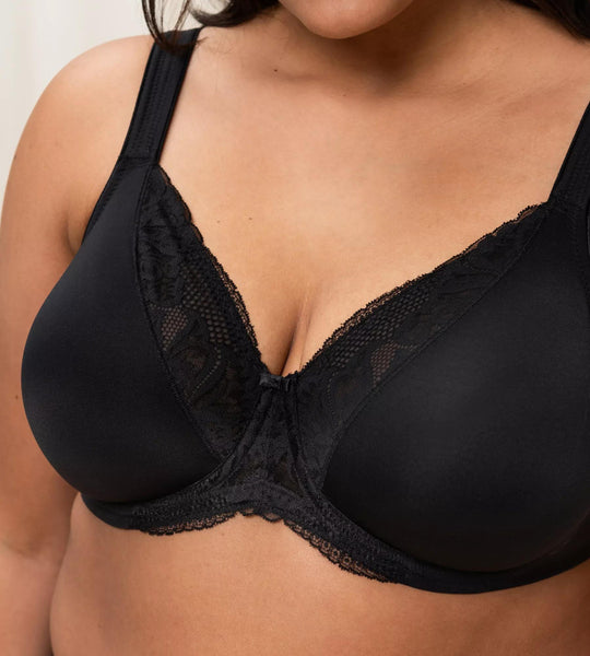 TRIUMPH  MODERN LACE+COTTON Wired Bra Black