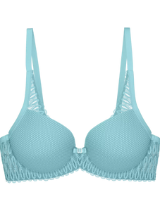Triumph Aura Spotlight Wired T-Shirt Bra  Silver Blue