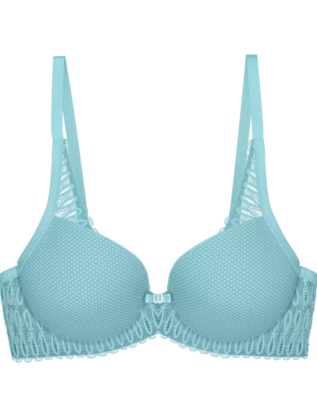 Triumph Aura Spotlight Wired T-Shirt Bra  Silver Blue