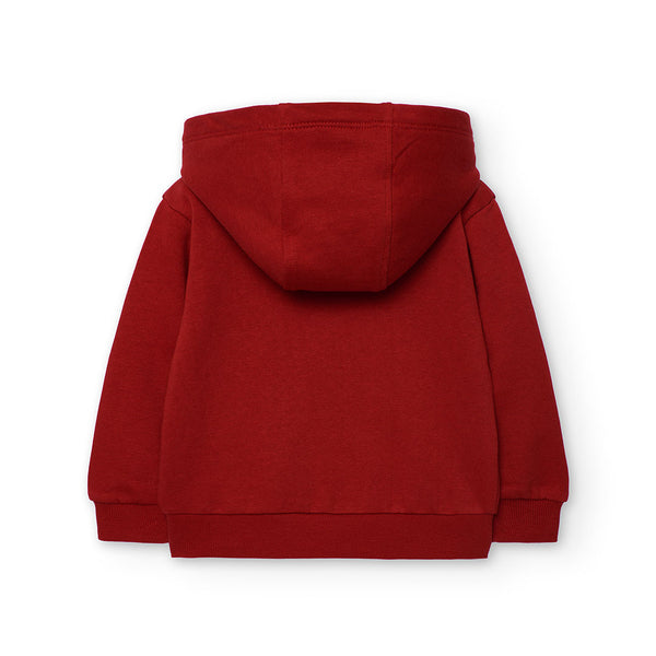 Boboli Boy's Printed Plush Sweatshirt Red-Navy 322085-3945