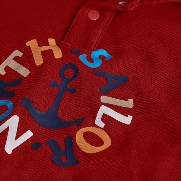 Boboli Boy's Printed Plush Sweatshirt Red-Navy 322085-3945