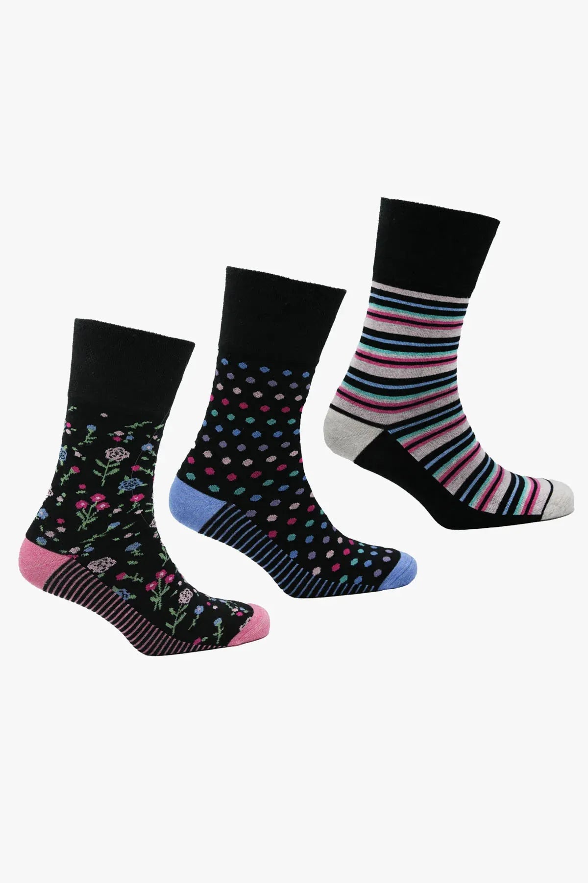 Wellness Ladies  Organic Cotton Socks 3 Pair Pack 3253