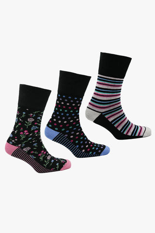 Wellness Ladies  Organic Cotton Socks 3 Pair Pack 3253