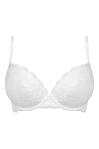 Pour Moi Romance Padded Push-Up Plunge Bra White