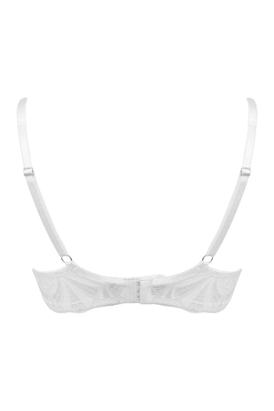 Pour Moi Romance Padded Push-Up Plunge Bra White