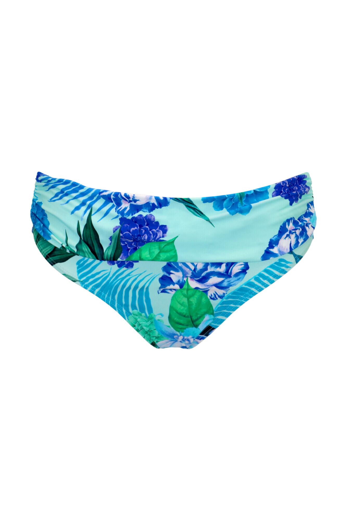 Pour Moi Free Spirit Fold Over Brief - Aqua Tropical
