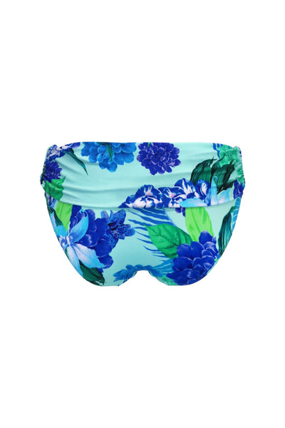 Pour Moi Free Spirit Fold Over Brief - Aqua Tropical