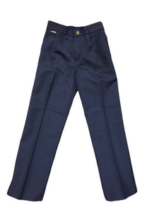 thumbnail interactive-video image 1 of LSU Boys' Slim Fit School Trousers - Half Elasticated Waist, Pull Up Style (Black, Grey, Navy) 1 of 5