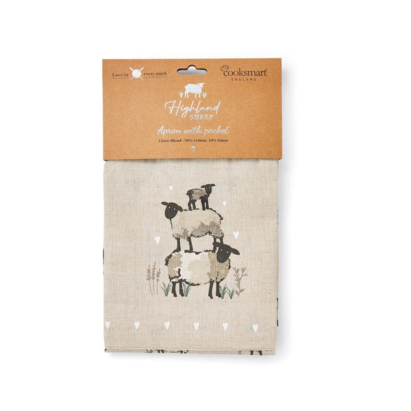 Cooksmart Linen Blend Apron  Highland Sheep AP2595