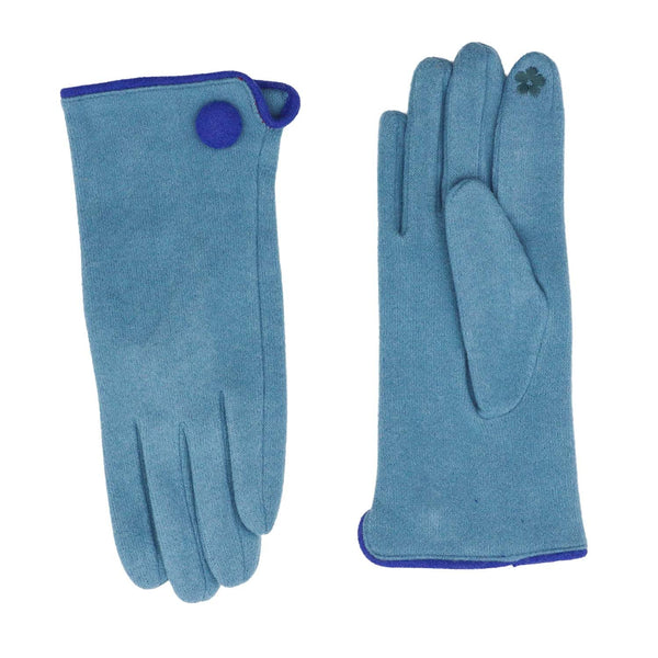 Zelly Ladies Gloves Button Detail 3 colours