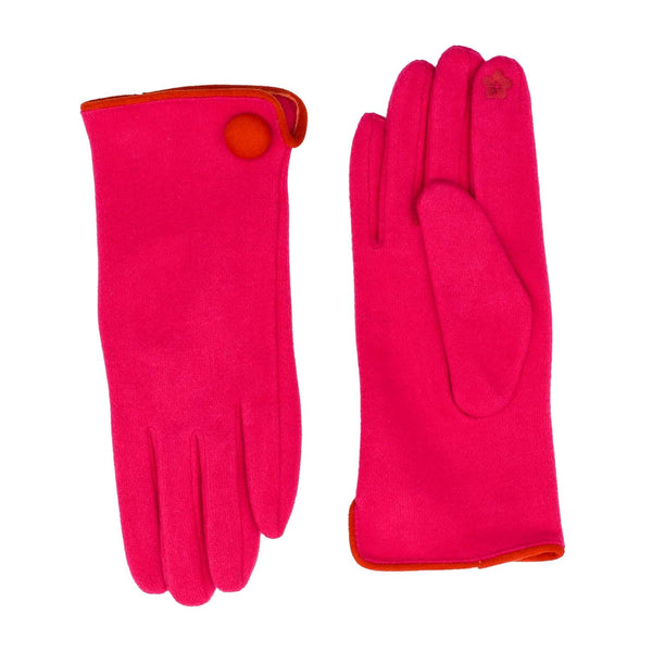 Zelly Ladies Gloves Button Detail 3 colours