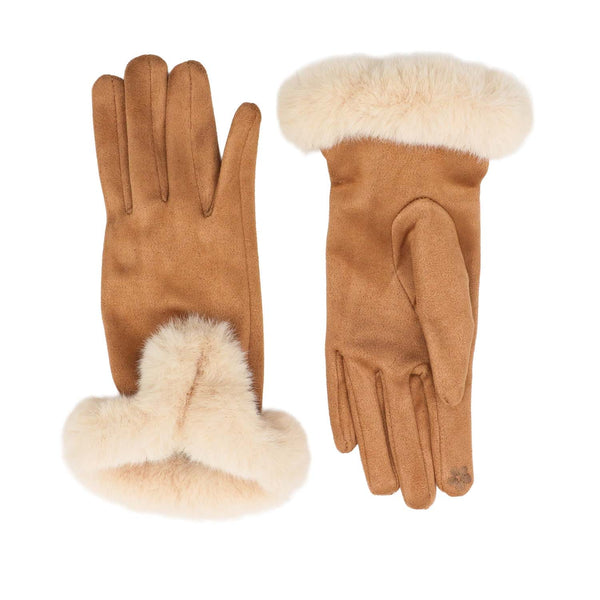 Zelly Ladies Gloves Faux Fur Cuff  3 colours