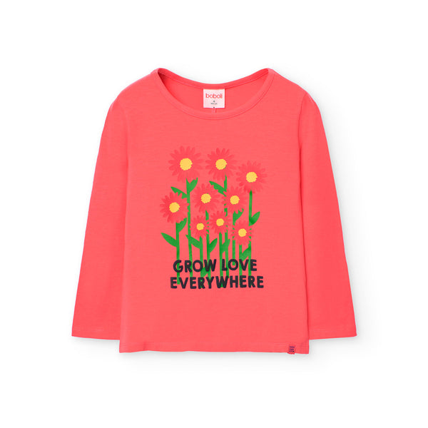 Boboli Girl's Stretch T-Shirt 401005 Strawberry