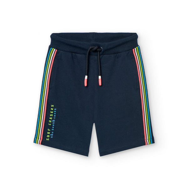 Boboli Boy's Fleece Bermuda Shorts 531144 Navy