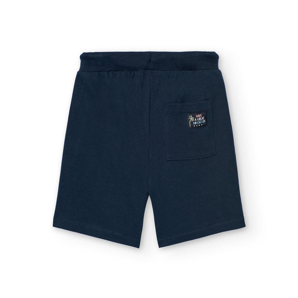 Boboli Boy's Fleece Bermuda Shorts 531144 Navy