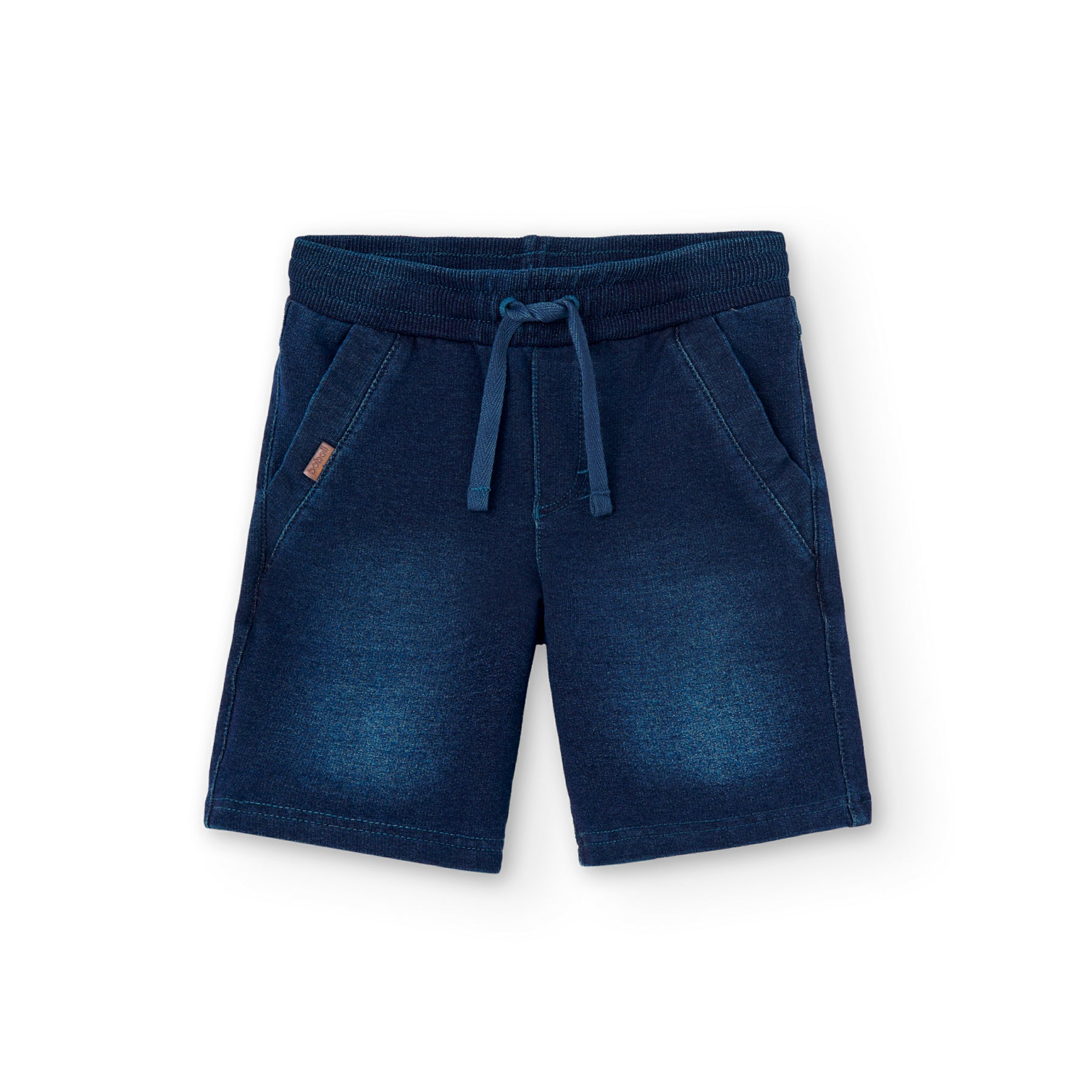 Boboli Boy's Fleece Bermuda Shorts 590352 Blue Denim