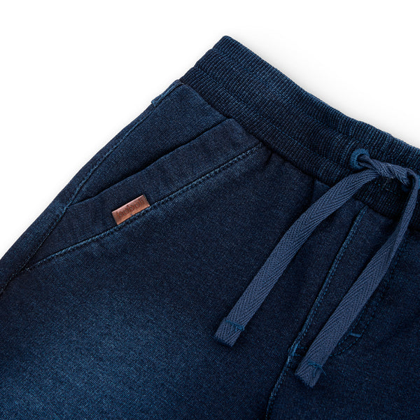 Boboli Boy's Fleece Bermuda Shorts 590352 Blue Denim