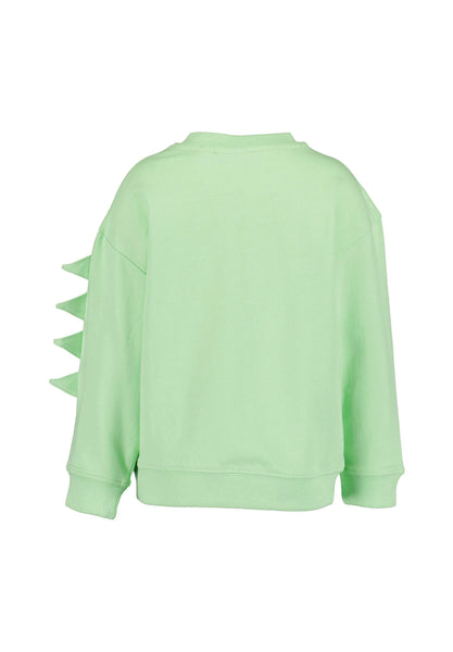 Blue Seven Boys' Long Sleeve Sweat Top 817649 Dinosaurs Print Light Green