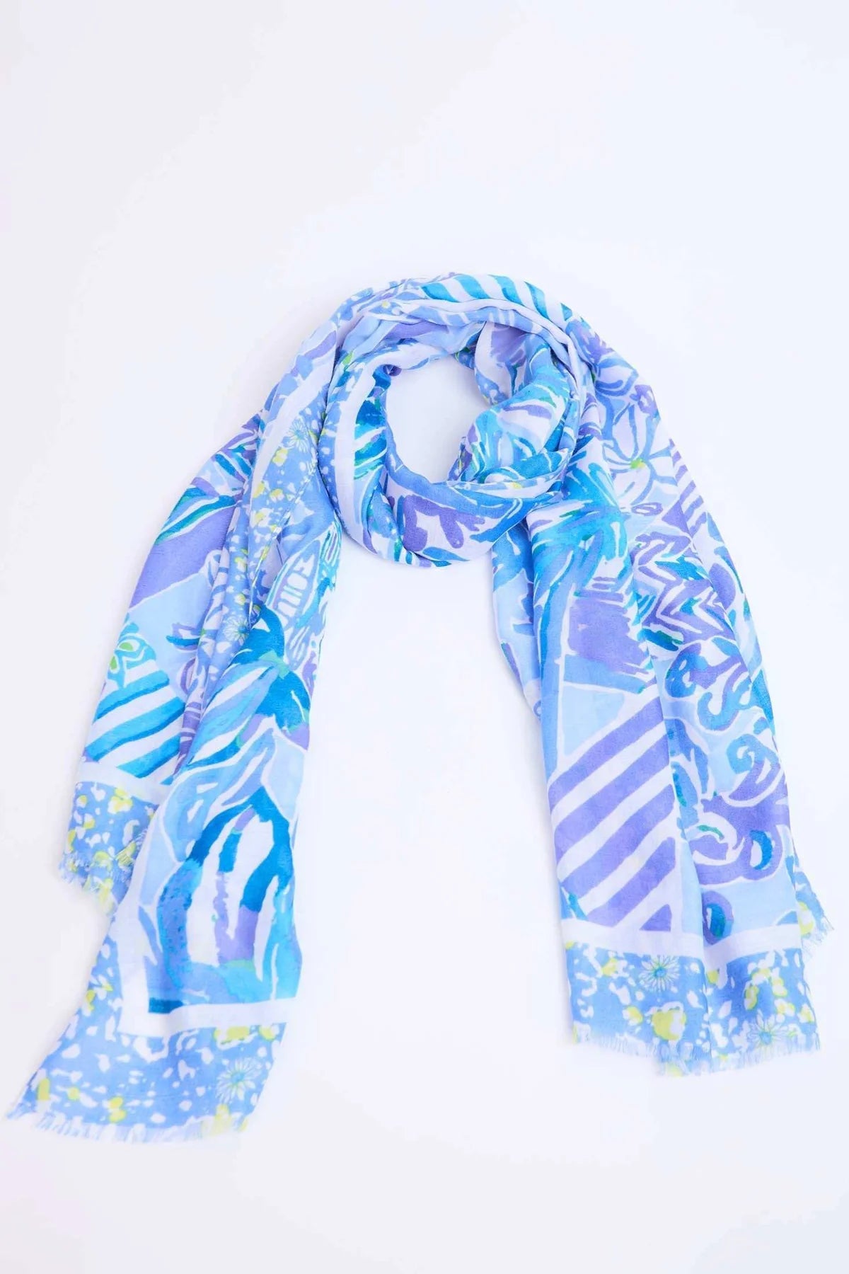 Ladies Spring Summer Scarf Painted Print XF4810