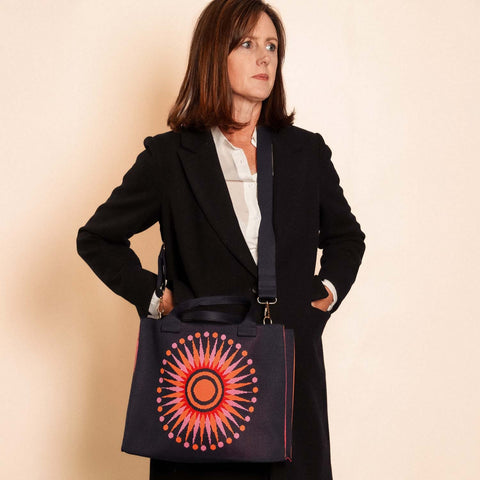 Zelly Woven Tote Bag Constellation Collection Med