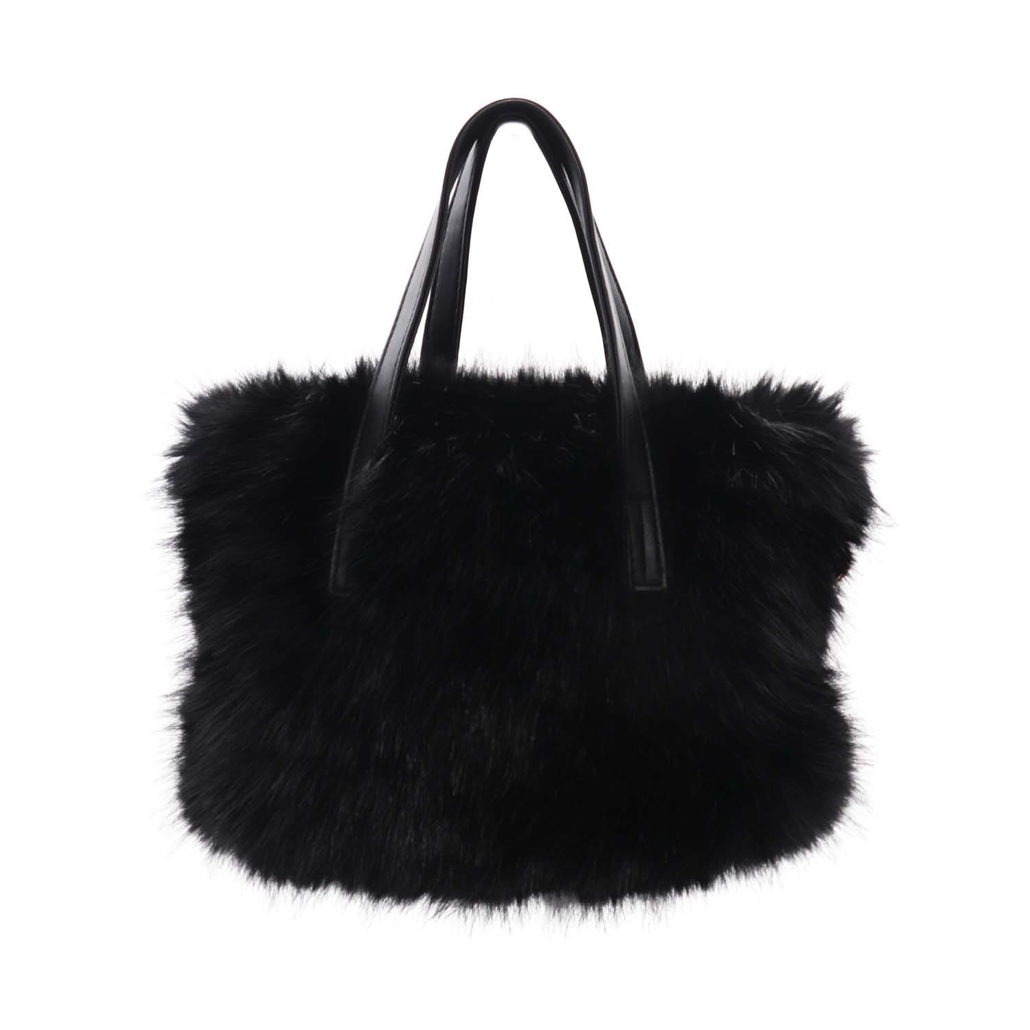 Zelly Faux Fur Small Bag With Cross Body Handle AW25