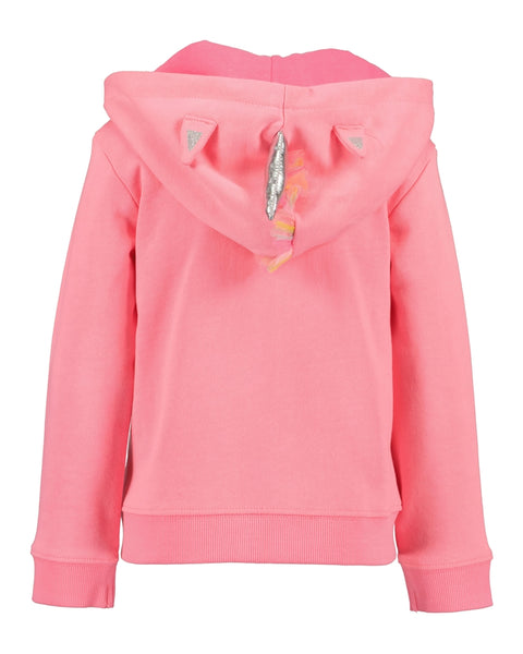 Blue Seven Girls' Unicorn Hoodie 717625 Azalea